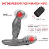 Heating Prostate Massager Carbon Fiber Pattern 3 Rotation 16 Vibration