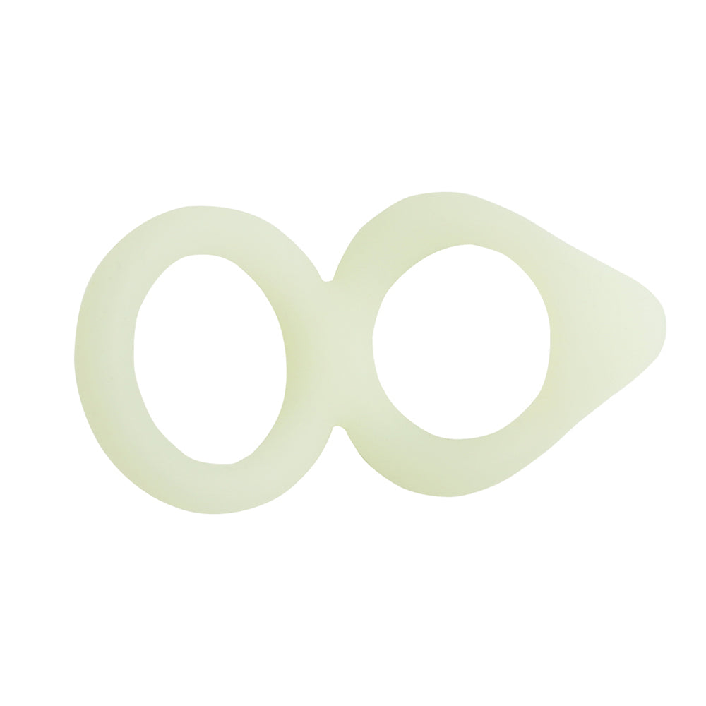 Silicone Dual Penis Ring Noctilucent Cock Ring for Erection Enhancing