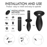 3Pcs Butt Plug Trainer Kit 9-Mode with Suction Cup & Detachable Bullet