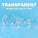 3 Sizes Transparent Hollow Glass Acrylic Anal Plugs Kit Ass Masturbation