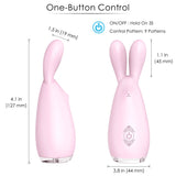 Rabbit Shape Silicone Vibrator Nipple G Spot Stimulator with 9 Patterns