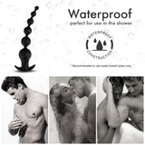 9 Speeds Remote Control Anal Beads Plug Massager with Removable Bullet