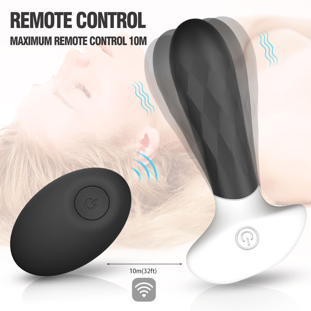Wireless 9 Strong Vibrations Anal Plug Prostate Stimulator Bendable
