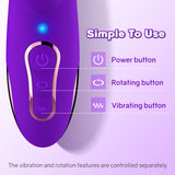 10 Patterns G-Spot Rabbit Vibrator with 4 Rotating Modes Metal Beads