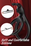 Silicone Dual Cock Ring With Rabbit Ears for Clitoral Stimulation