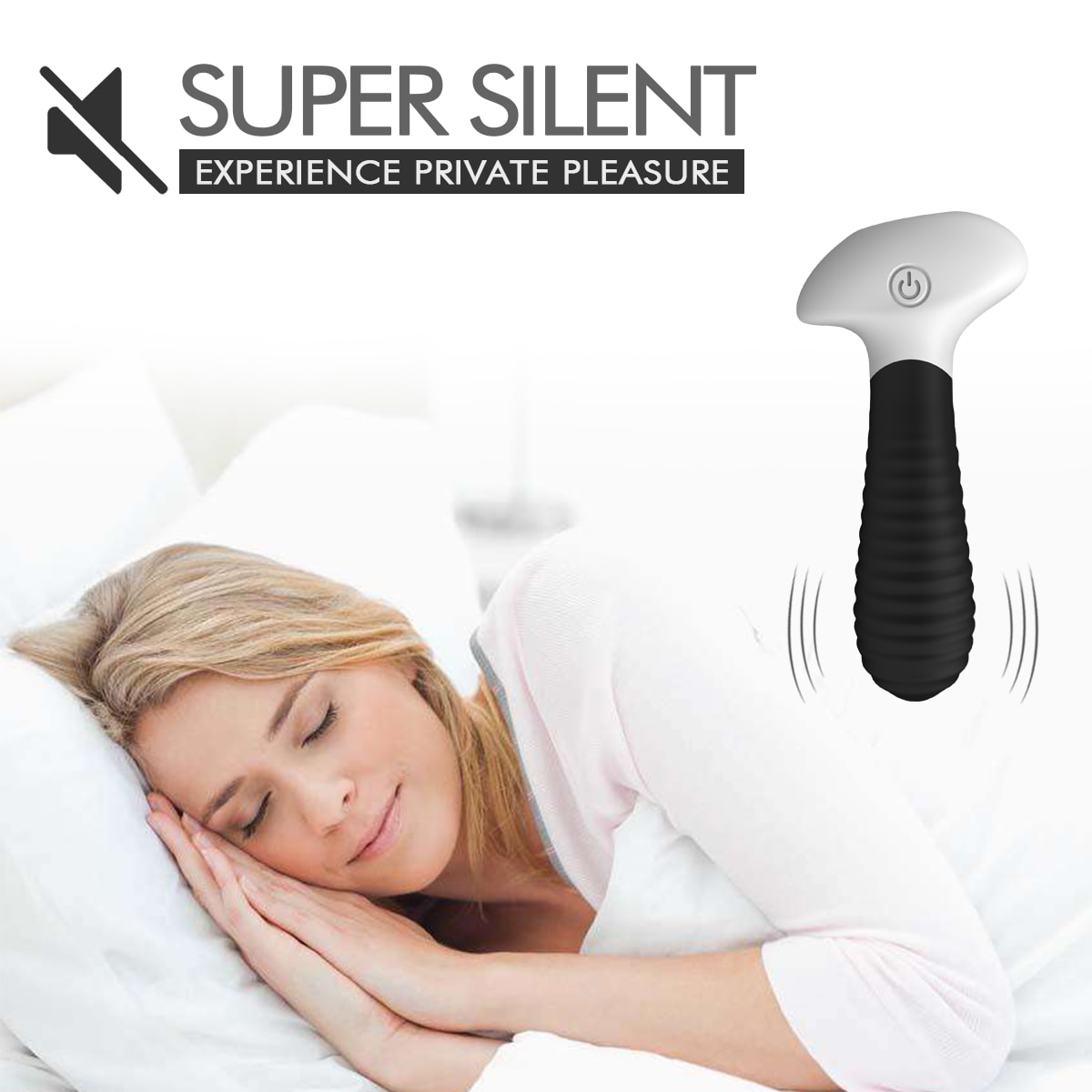 Soft Anal Prostate Vibrator Bendable 9-Intensity Spiral Pattern Unisex