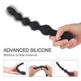 Gradual Bendable Anal Beads Vibrator Prostate G Spot Stimulator 9-Mode
