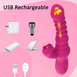 Powerful Thrusting G Spot Clitoral Licking Vibrator 7 Vibrations & 3 Pulsations