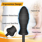 Inflatable Butt Plug Anal Balloon Pump with Quick Release Valve Stretch