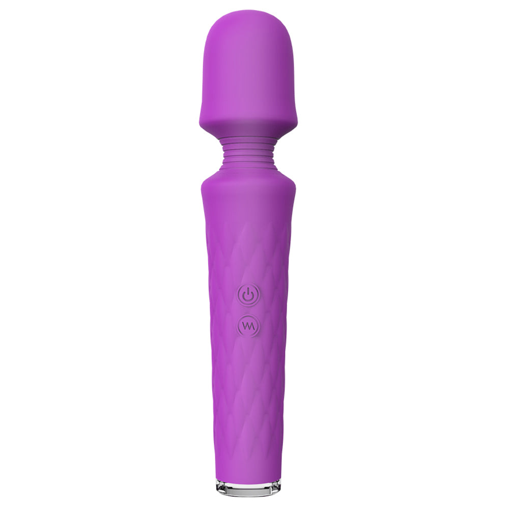 7*4 Modes 7-Color Light Base Wand Massager Handle Without Vibration