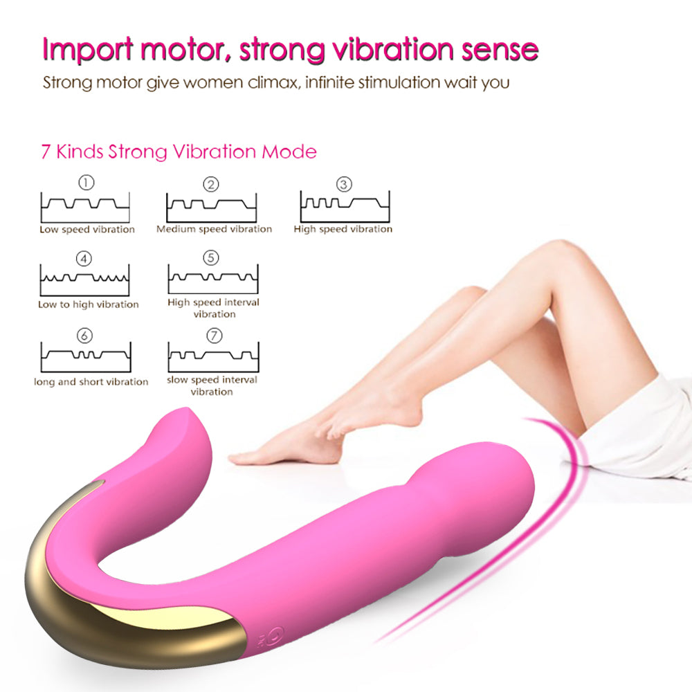 Rechargeable 7 Frequencies G-Spot Dildo Vibrator Clitoral Stimulation