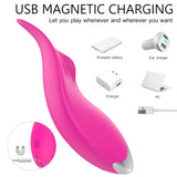 Rechargeable 9 Strong Stimulations Tongue Licking Butterfly Vibrator