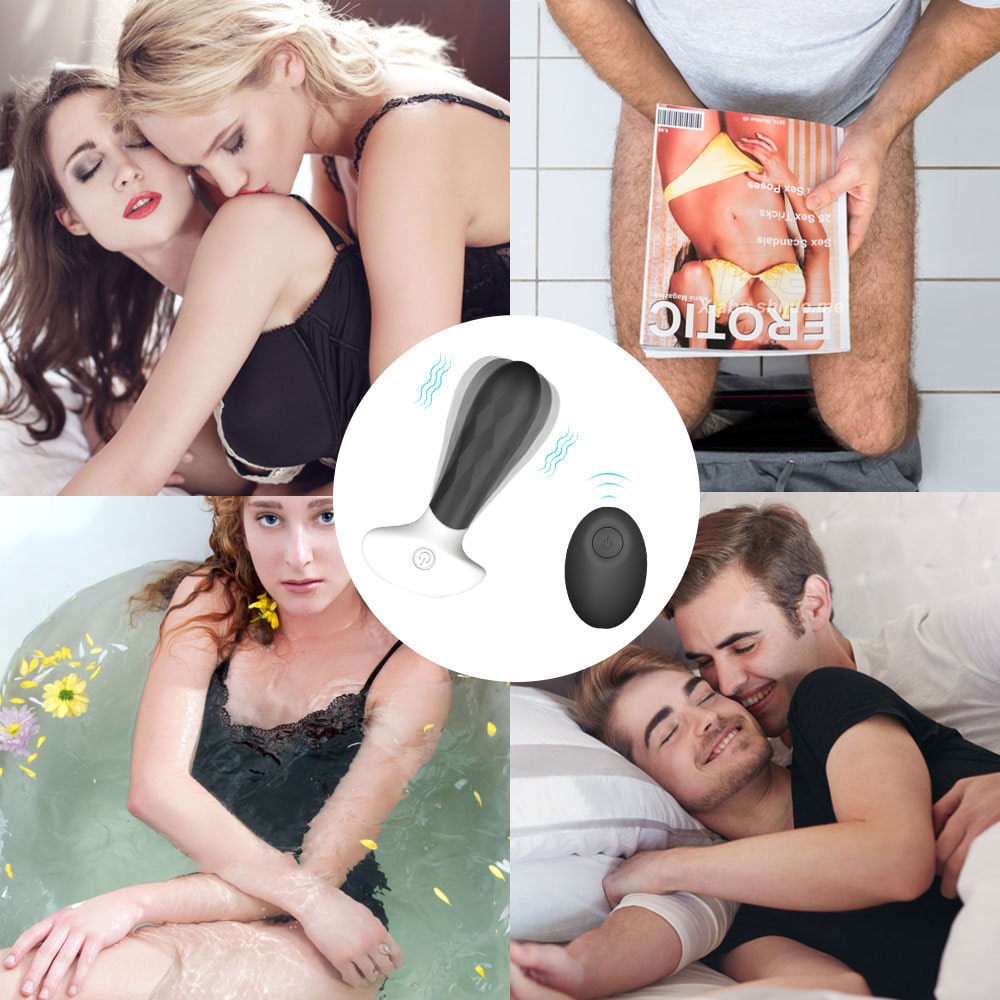 Wireless 9 Strong Vibrations Anal Plug Prostate Stimulator Bendable