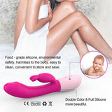 5 Modes 5 Speeds Rabbit Dildo Vibrator With Bunny Ears for Clit Stimulate