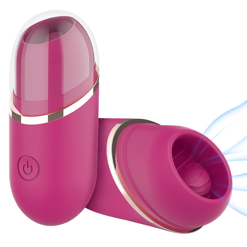 9 Function Clitoral Vibrator Tongue Licking Nipple Stimulator Mini Toy