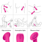 9 Kinds Vibration LED Clitoral Nipple Tongue Licking Vibrator