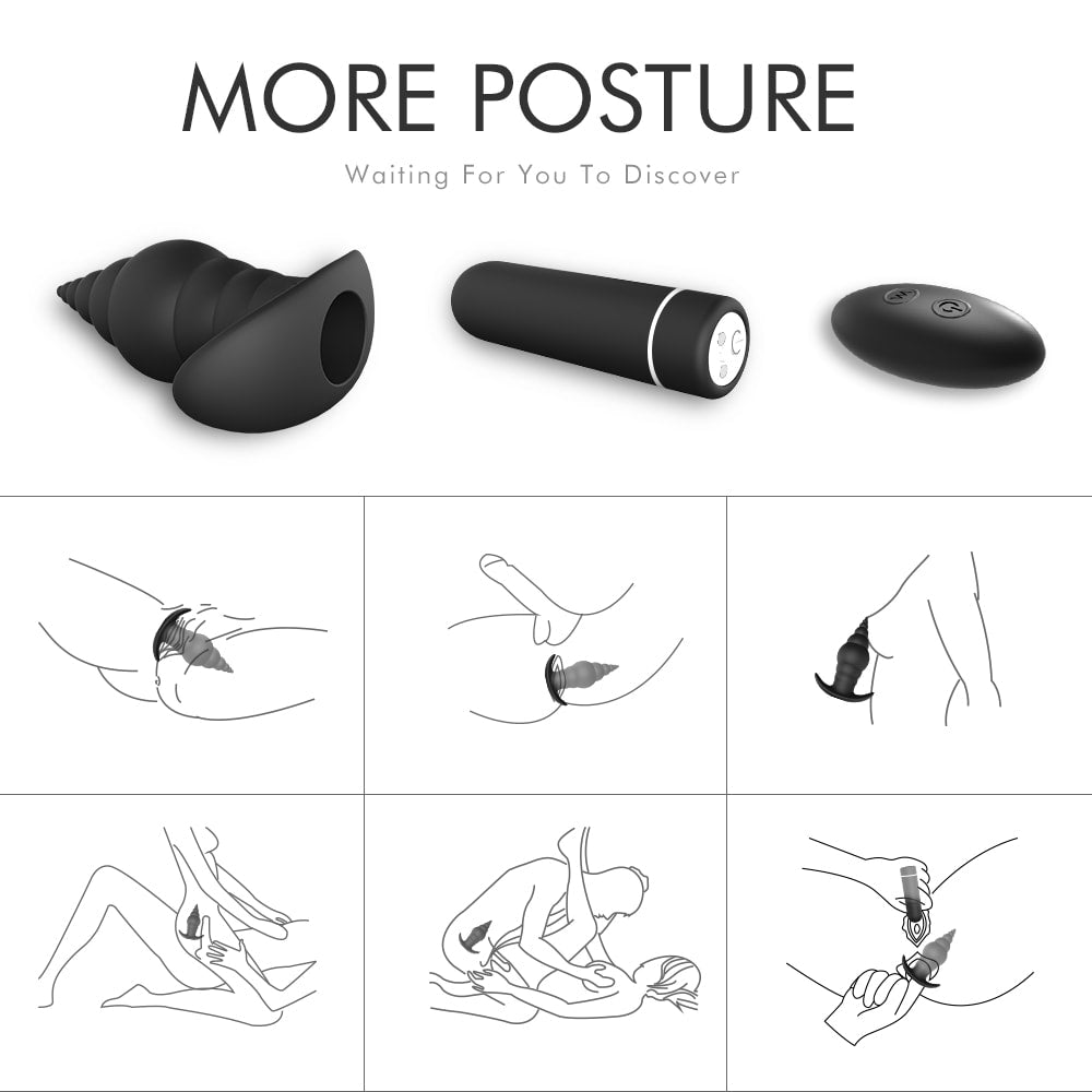 9-Mode Wareable Beads Anal Massager Wireless with Removable Bullet