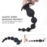 9 Speeds Remote Control Anal Beads Plug Massager with Removable Bullet