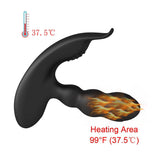 Heating Vibrating Prostate Massager Bendable Shaft Perineum Stimulator