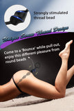 9 Inch Stretchy Thread Anal Beads with Cock Ring Enhanced Stimulation