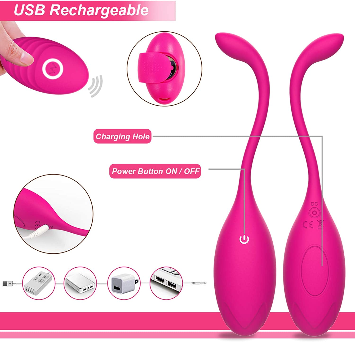 Ben Wa Kegel Balls For Strengthen Pelvic Floor Muscles 10 Modes Bullet Vibrator