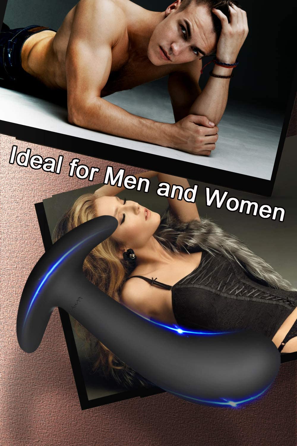 3 Sizes Wearable Anal Plugs Training Set with Flared Base Curved Shaft