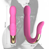 Rechargeable 7 Frequencies G-Spot Dildo Vibrator Clitoral Stimulation