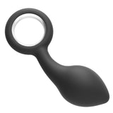 Silicone Tapered Butt Plug with Safe Pull Ring Curved Shaft Anal Play