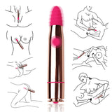 Bullet Vibrator 16 Vibrations with Spiral pattern Tip for Stimulation