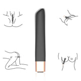 Magnetic Charging Bullet Vibrator with Angled Tip Nipple Stimulation