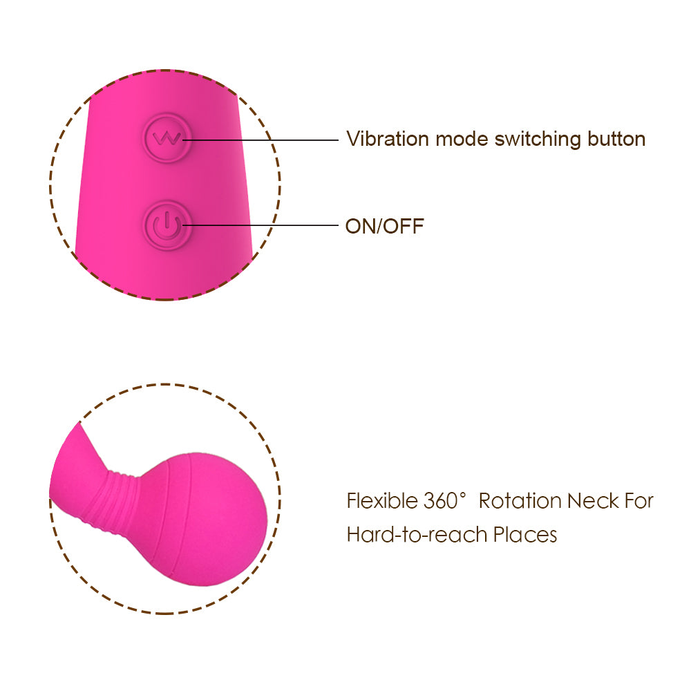 Soft Wand Vibrator Multi-Speed Vibrations for Teasing and Body Massager