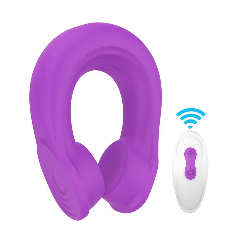 Headset Shape Silicone Penis Ring Vibrator Remote Control 9 Vibrations