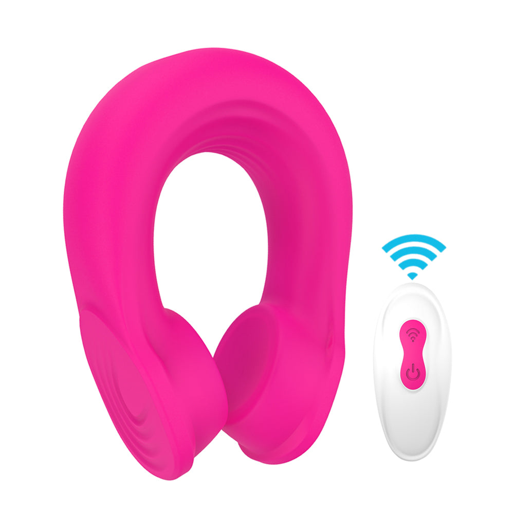 Headset Shape Silicone Penis Ring Vibrator Remote Control 9 Vibrations