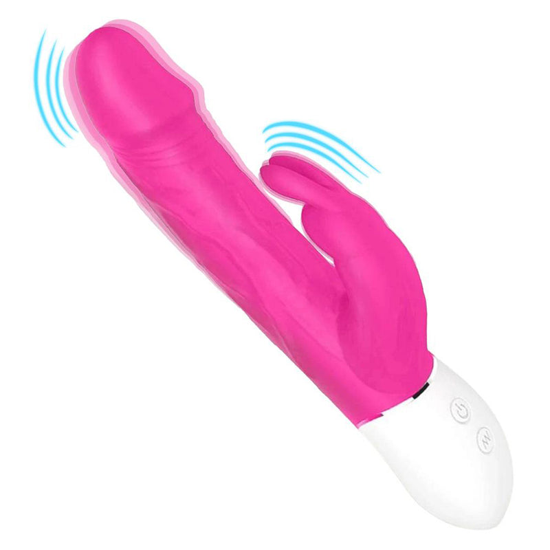Silicone Realistic Dildo Rabbit Vibrator with 9 Strong Vibrations