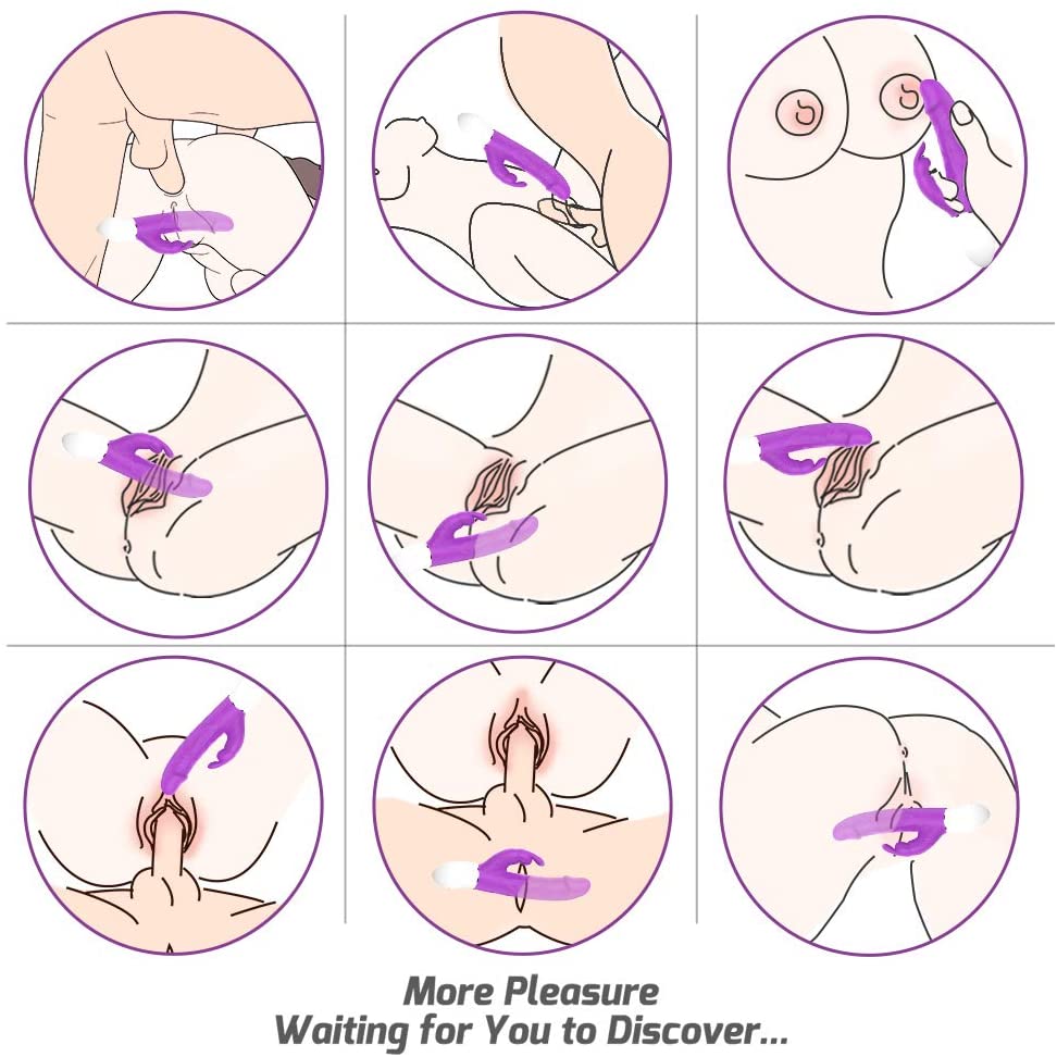 Silicone Realistic Dildo Rabbit Vibrator with 9 Strong Vibrations