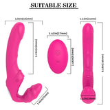 Remote Control Vibrating Strapless Strap on Silicone Dildo 9 Modes