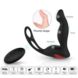 Prostate Massager Vibrator With Penis Ring and Ball Loop 9 Vibrations