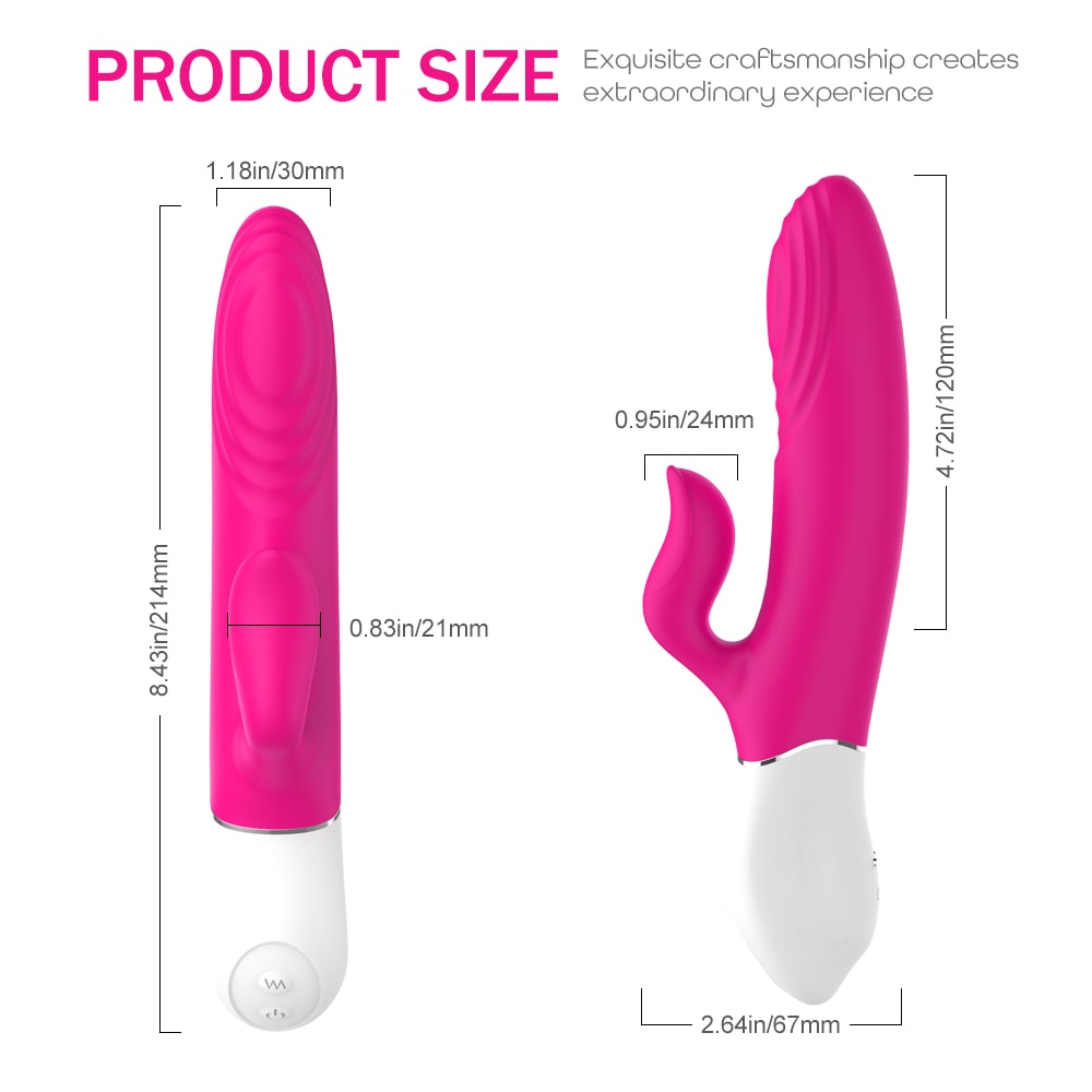 9 Pulsating Vibrating Modes Mute Rabbit G Spot Vibrator with Heating