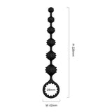 Salient Point Stimulus Flexible 6 Beads Anal Plug Play with Pull Ring
