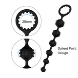 Salient Point Stimulus Flexible 6 Beads Anal Plug Play with Pull Ring