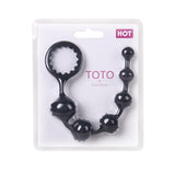 Salient Point Stimulus Flexible 6 Beads Anal Plug Play with Pull Ring