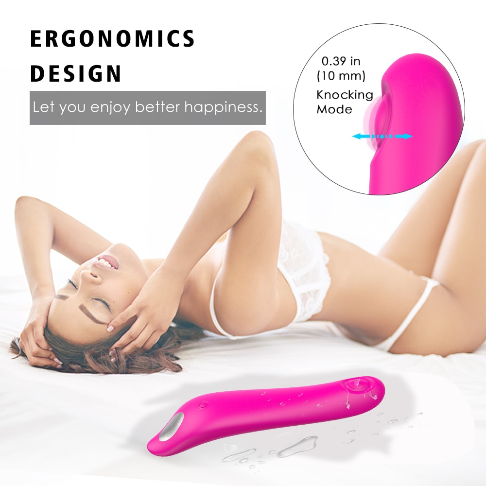 Clitoral G Spot Stimulation Vibrator with 9 Knocking & Sucking Modes