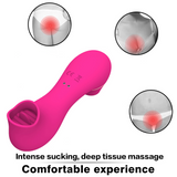 2 In 1 Clitoral Sucking & Licking G Spot Vibrator 10 Dual Stimulation