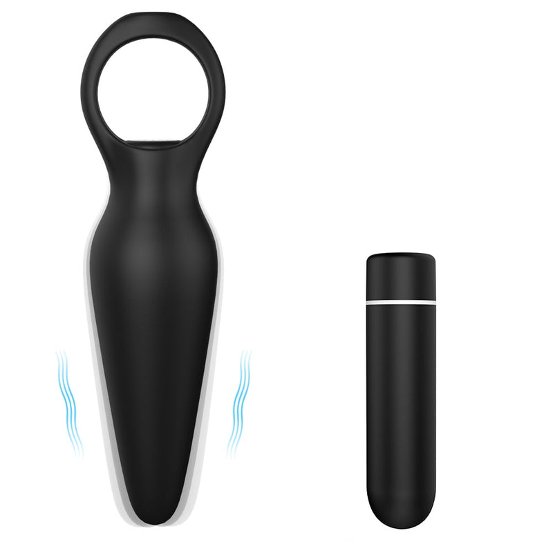 2 In 1 Detachable Bullet Vibrator 9 Modes Rechargeable With Pull Ring