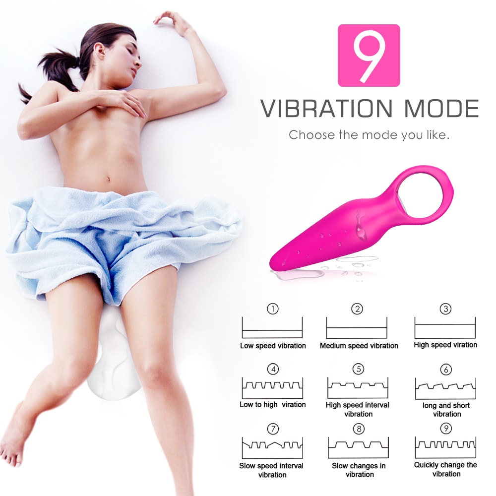 2 In 1 Detachable Bullet Vibrator 9 Modes Rechargeable With Pull Ring