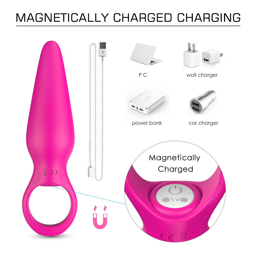 2 In 1 Detachable Bullet Vibrator 9 Modes Rechargeable With Pull Ring