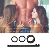 Adjustable Silicone 4 Sizes Penis Ring Set Multi-Combination Play