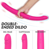 17.7 Inch Realistic Double-Ended Dildo G-spot 9 Vibrations*9 Pulses