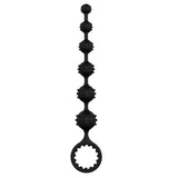 Salient Point Stimulus Flexible 6 Beads Anal Plug Play with Pull Ring