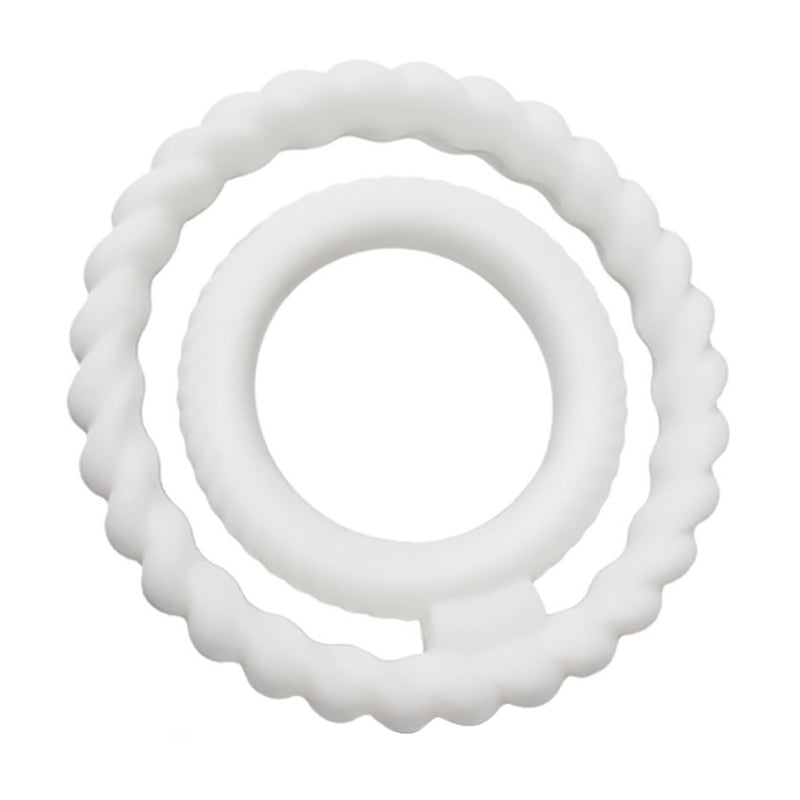 Silicone Dual Penis Ring Stretchy Erection Enhancing Cock Ring